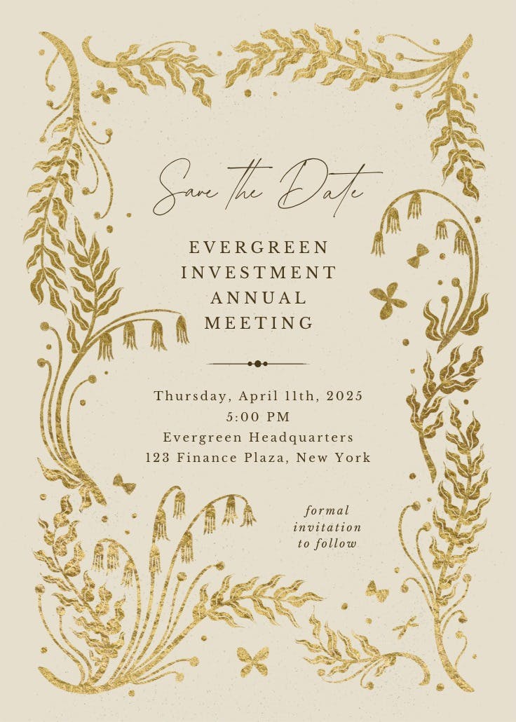 Bluebells - business events invitation